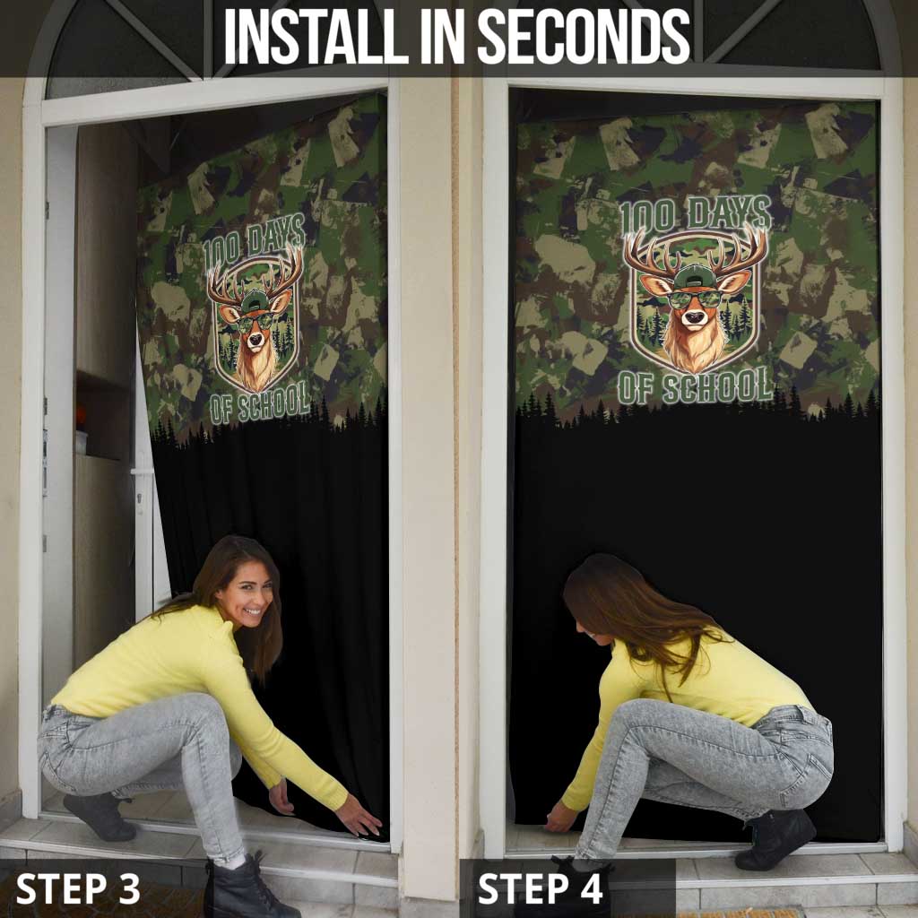 Deer 100 Days of School Door Cover Camo Deer Adventure Forest