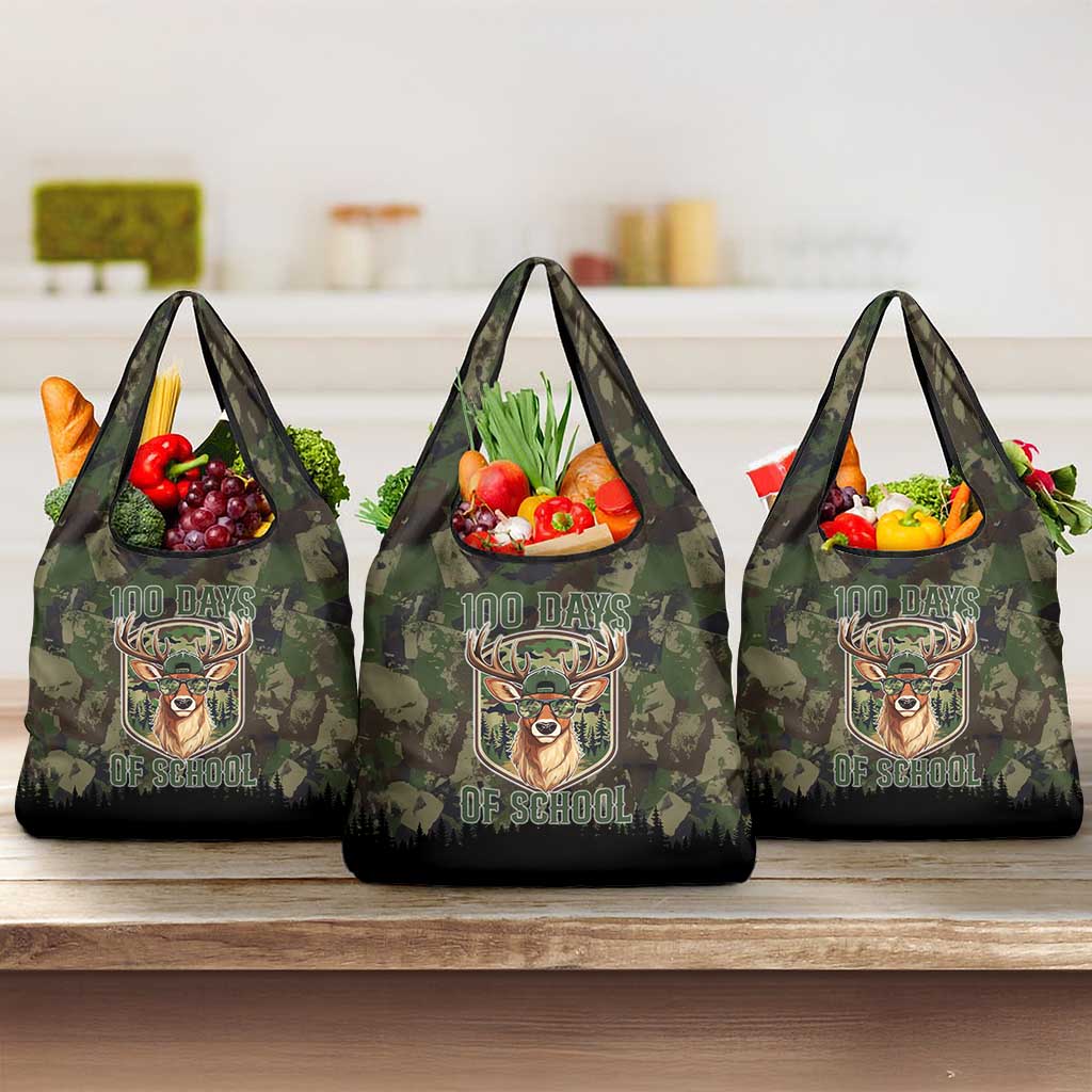 Deer 100 Days of School Grocery Bag Camo Deer Adventure Forest