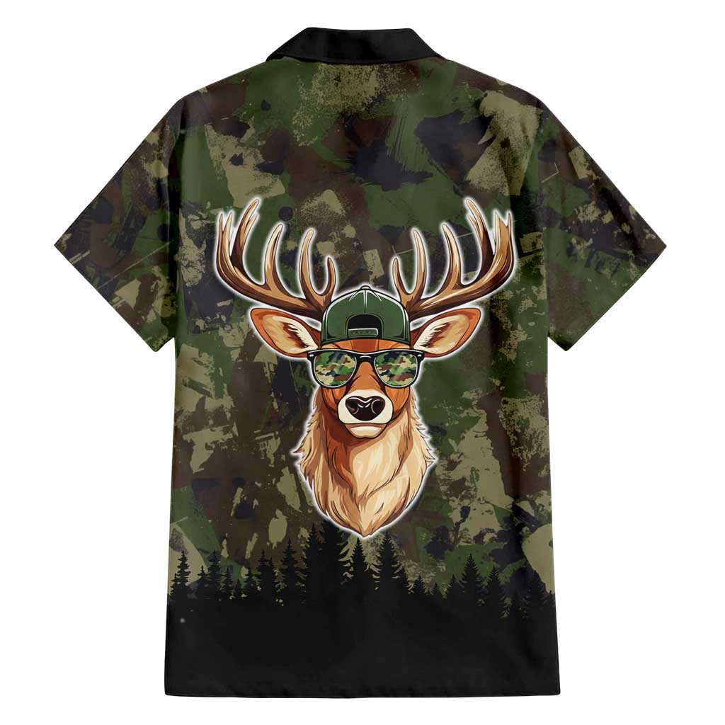 Deer 100 Days of School Hawaiian Shirt Camo Deer Adventure Forest