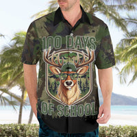 Deer 100 Days of School Hawaiian Shirt Camo Deer Adventure Forest