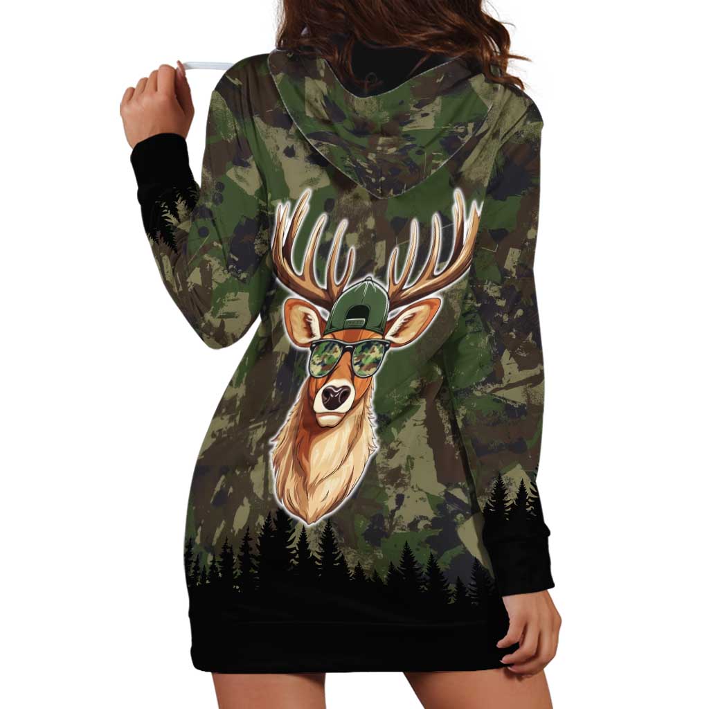 Deer 100 Days of School Hoodie Dress Camo Deer Adventure Forest