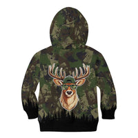 Deer 100 Days of School Kid Hoodie Camo Deer Adventure Forest