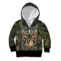 Deer 100 Days of School Kid Hoodie Camo Deer Adventure Forest