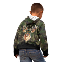 Deer 100 Days of School Kid Hoodie Camo Deer Adventure Forest