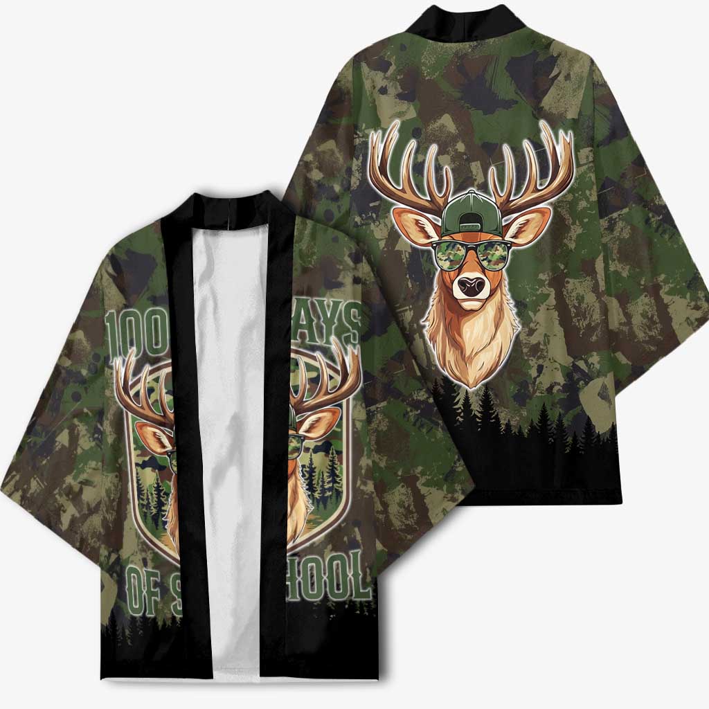 Deer 100 Days of School Kimono Camo Deer Adventure Forest
