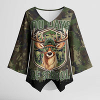 Deer 100 Days of School Kimono Sleeve Blouse Camo Deer Adventure Forest