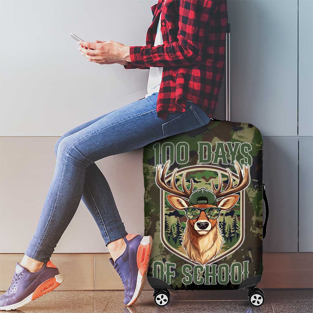 Deer 100 Days of School Luggage Cover Camo Deer Adventure Forest