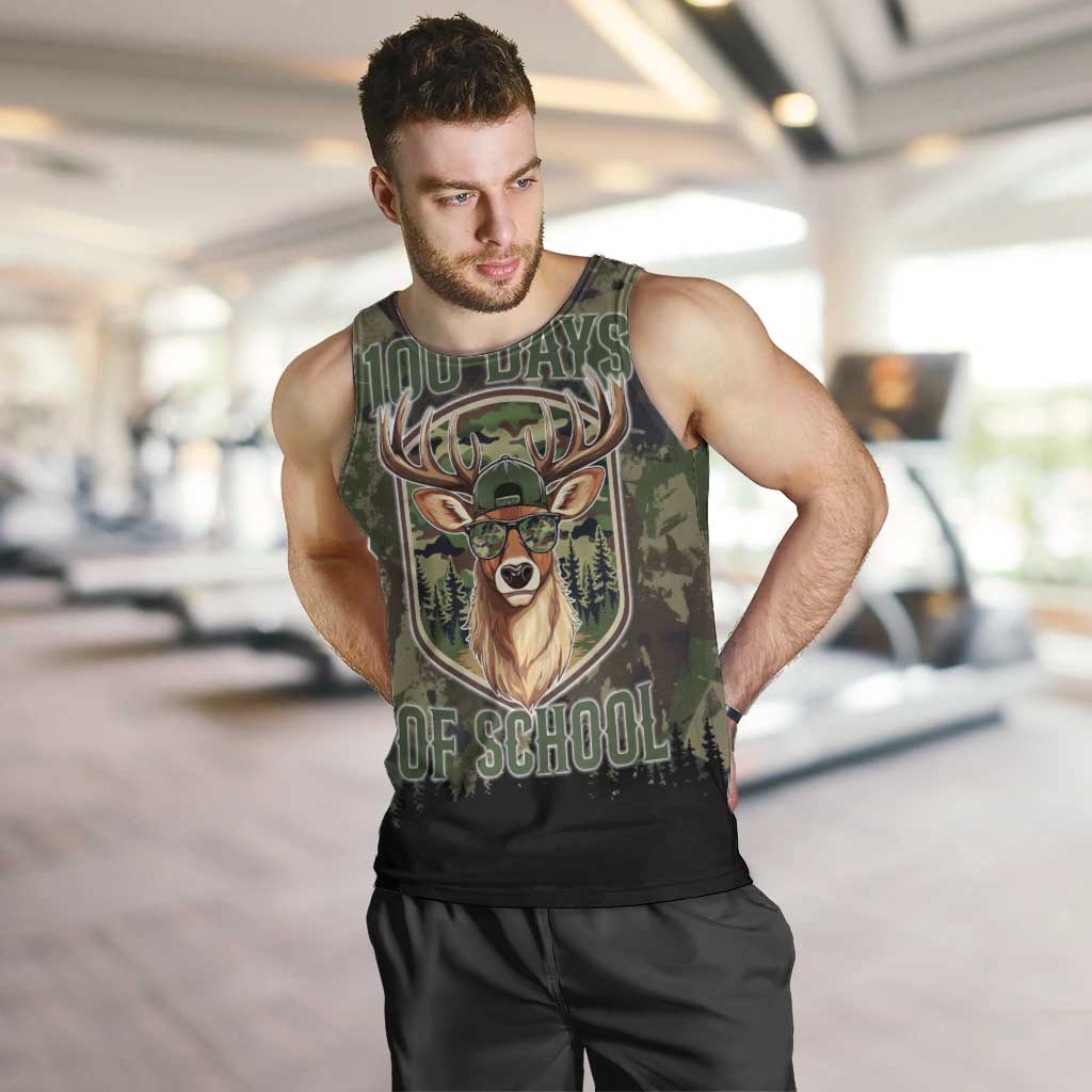 Deer 100 Days of School Men Tank Top Camo Deer Adventure Forest