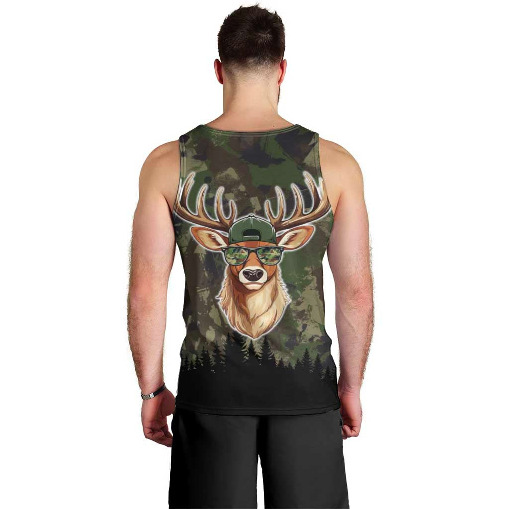 Deer 100 Days of School Men Tank Top Camo Deer Adventure Forest
