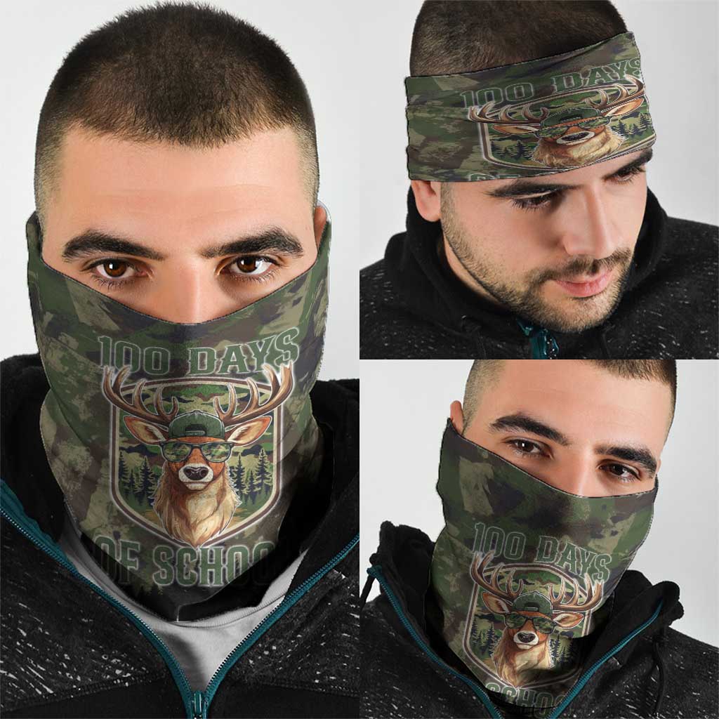 Deer 100 Days of School Neck Gaiter Camo Deer Adventure Forest