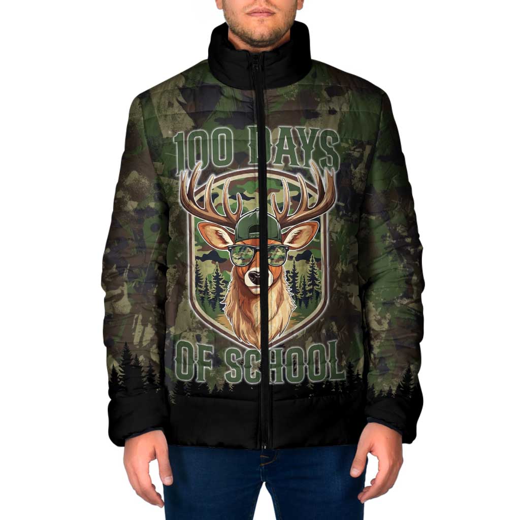 Deer 100 Days of School Padded Jacket Camo Deer Adventure Forest