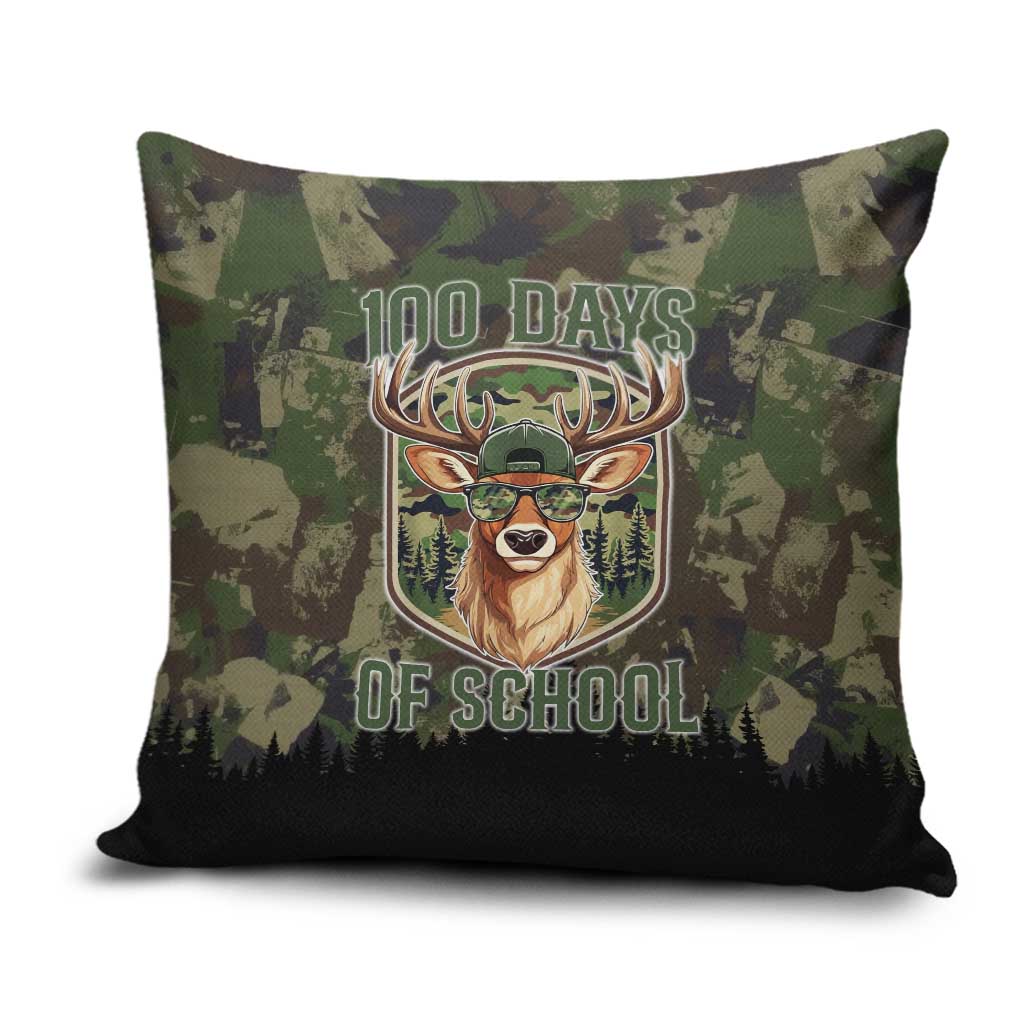 Deer 100 Days of School Pillow Cover Camo Deer Adventure Forest