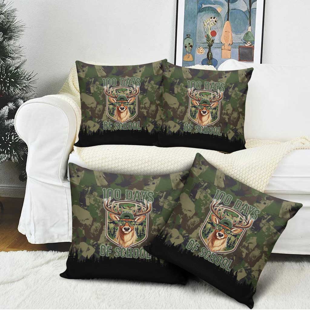 Deer 100 Days of School Pillow Cover Camo Deer Adventure Forest