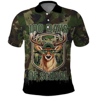 Deer 100 Days of School Polo Shirt Camo Deer Adventure Forest