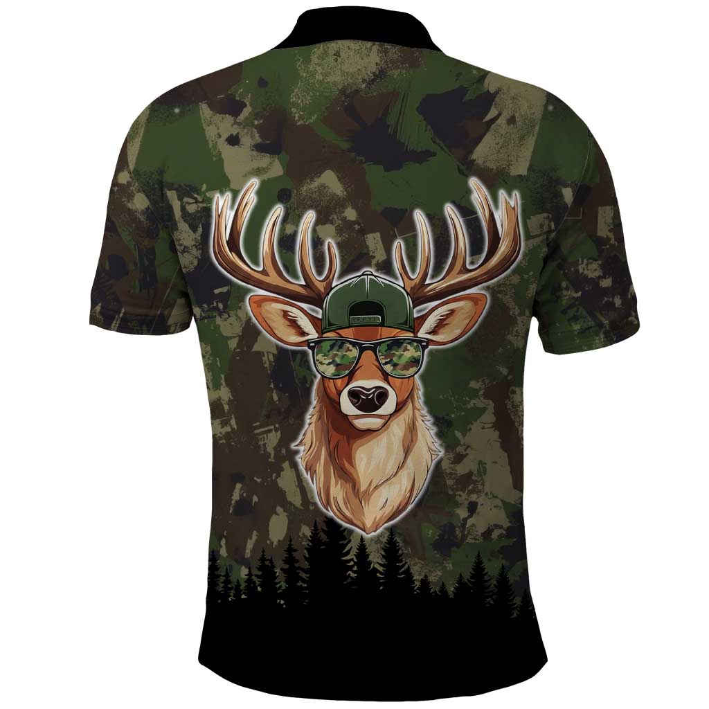 Deer 100 Days of School Polo Shirt Camo Deer Adventure Forest