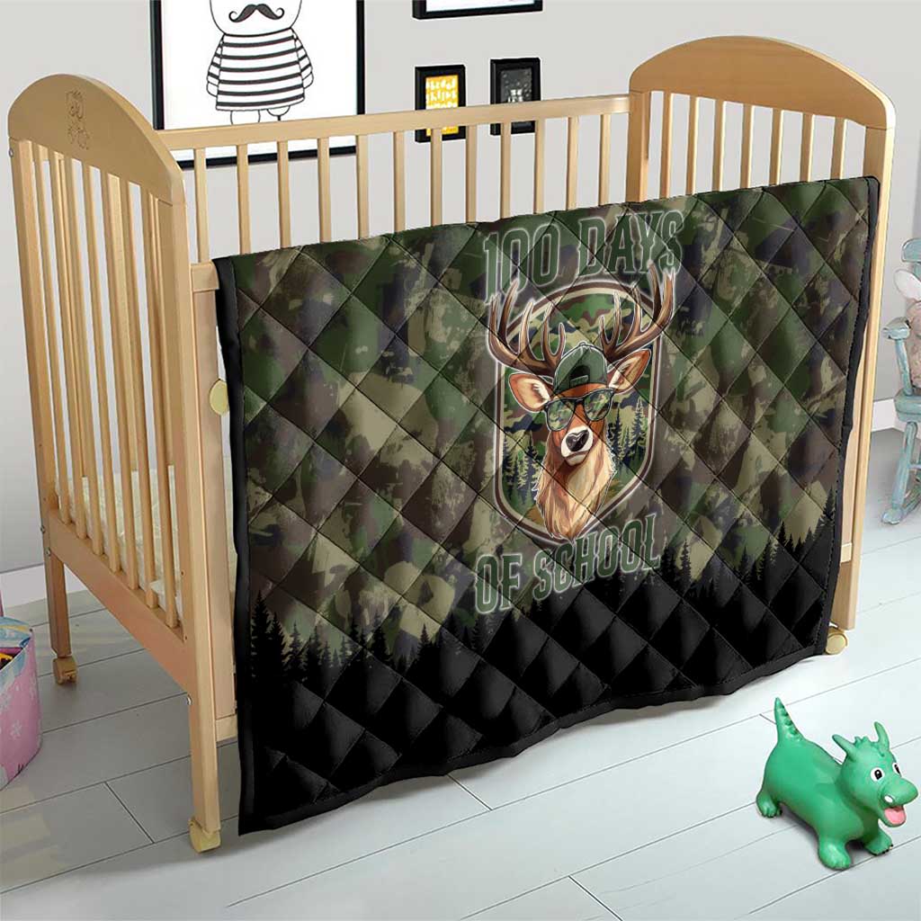 Deer 100 Days of School Quilt Camo Deer Adventure Forest