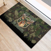 Deer 100 Days of School Rubber Doormat Camo Deer Adventure Forest
