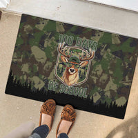 Deer 100 Days of School Rubber Doormat Camo Deer Adventure Forest