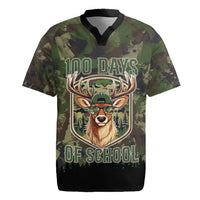 Deer 100 Days of School Rugby Jersey Camo Deer Adventure Forest