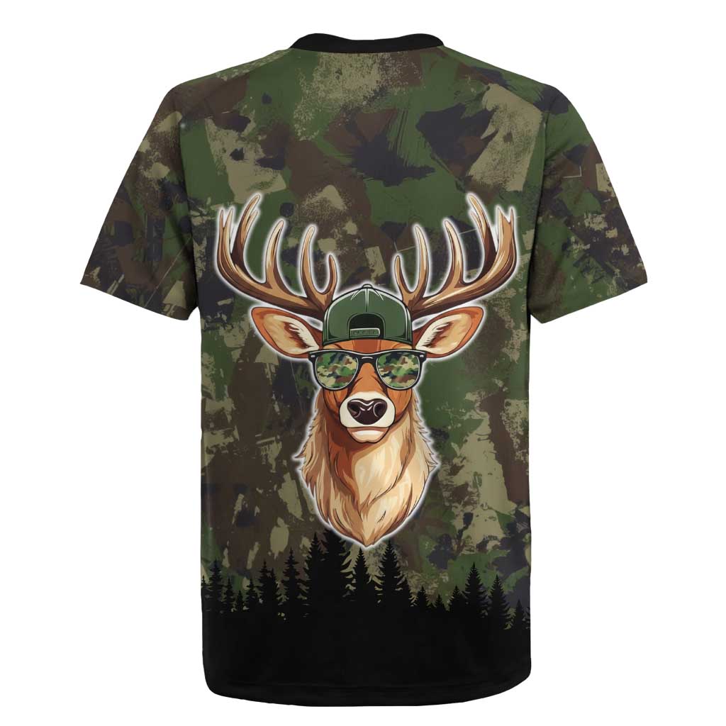 Deer 100 Days of School Rugby Jersey Camo Deer Adventure Forest
