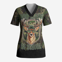 Deer 100 Days of School Scrub Top Camo Deer Adventure Forest