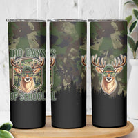 Deer 100 Days of School Skinny Tumbler Camo Deer Adventure Forest