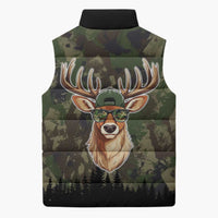 Deer 100 Days of School Sleeveless Puffer Jacket Camo Deer Adventure Forest