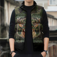 Deer 100 Days of School Sleeveless Puffer Jacket Camo Deer Adventure Forest