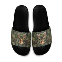 Deer 100 Days of School Slide Sandals Camo Deer Adventure Forest