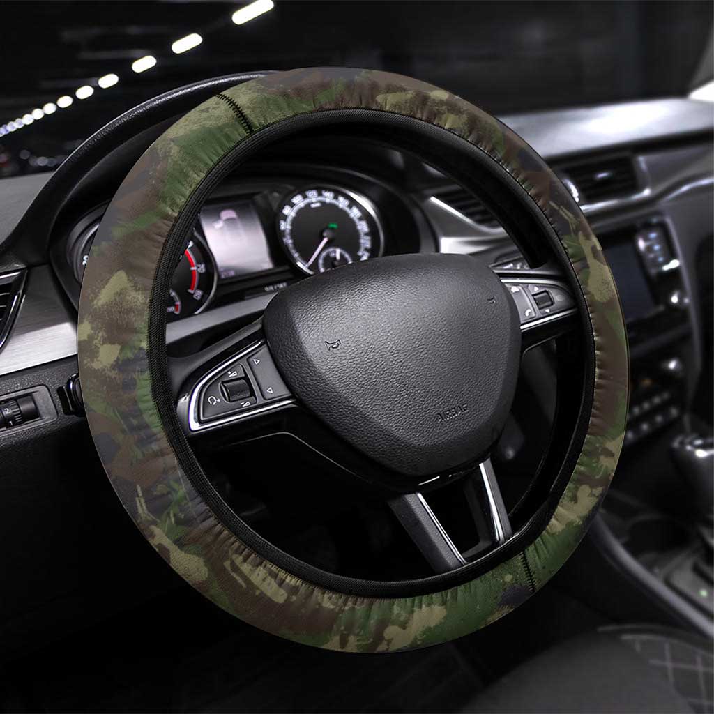 Deer 100 Days of School Steering Wheel Cover Camo Deer Adventure Forest