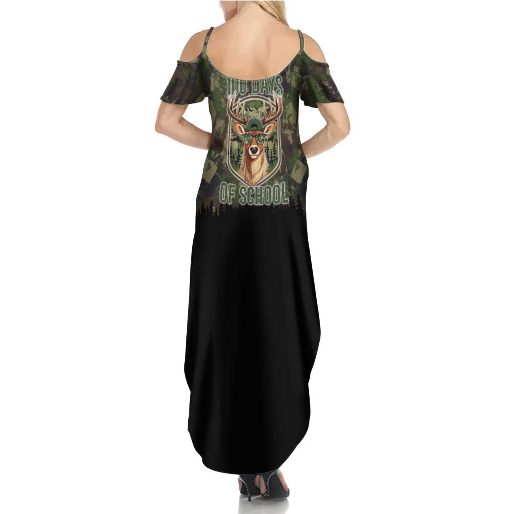 Deer 100 Days of School Summer Maxi Dress Camo Deer Adventure Forest