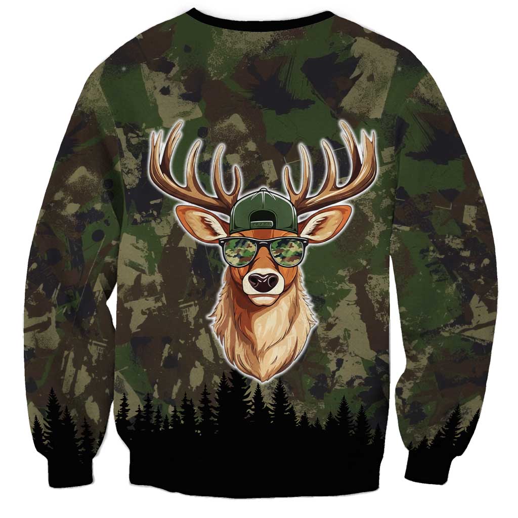 Deer 100 Days of School Sweatshirt Camo Deer Adventure Forest