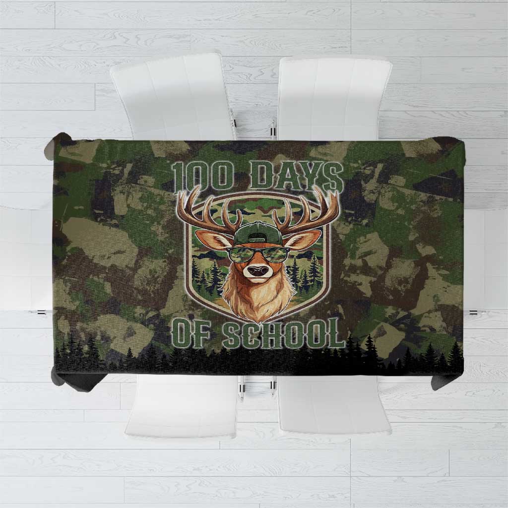 Deer 100 Days of School Tablecloth Camo Deer Adventure Forest