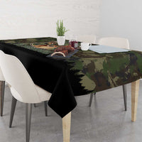Deer 100 Days of School Tablecloth Camo Deer Adventure Forest