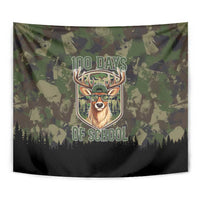 Deer 100 Days of School Tapestry Camo Deer Adventure Forest