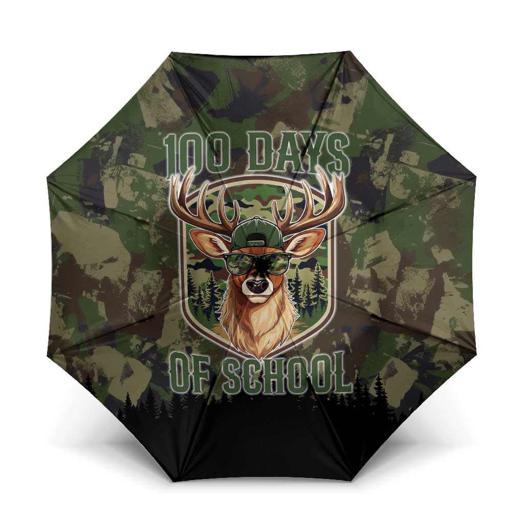 Deer 100 Days of School Umbrella Camo Deer Adventure Forest