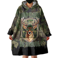 Deer 100 Days of School Wearable Blanket Hoodie Camo Deer Adventure Forest