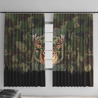 Deer 100 Days of School Window Curtain Camo Deer Adventure Forest