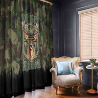 Deer 100 Days of School Window Curtain Camo Deer Adventure Forest