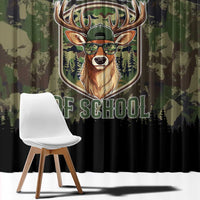 Deer 100 Days of School Window Curtain Camo Deer Adventure Forest