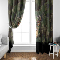 Deer 100 Days of School Window Curtain Camo Deer Adventure Forest
