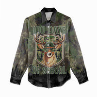 Deer 100 Days of School Women Casual Shirt Camo Deer Adventure Forest