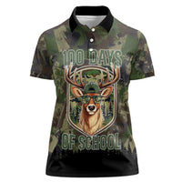 Deer 100 Days of School Women Polo Shirt Camo Deer Adventure Forest