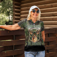 Deer 100 Days of School Women Polo Shirt Camo Deer Adventure Forest