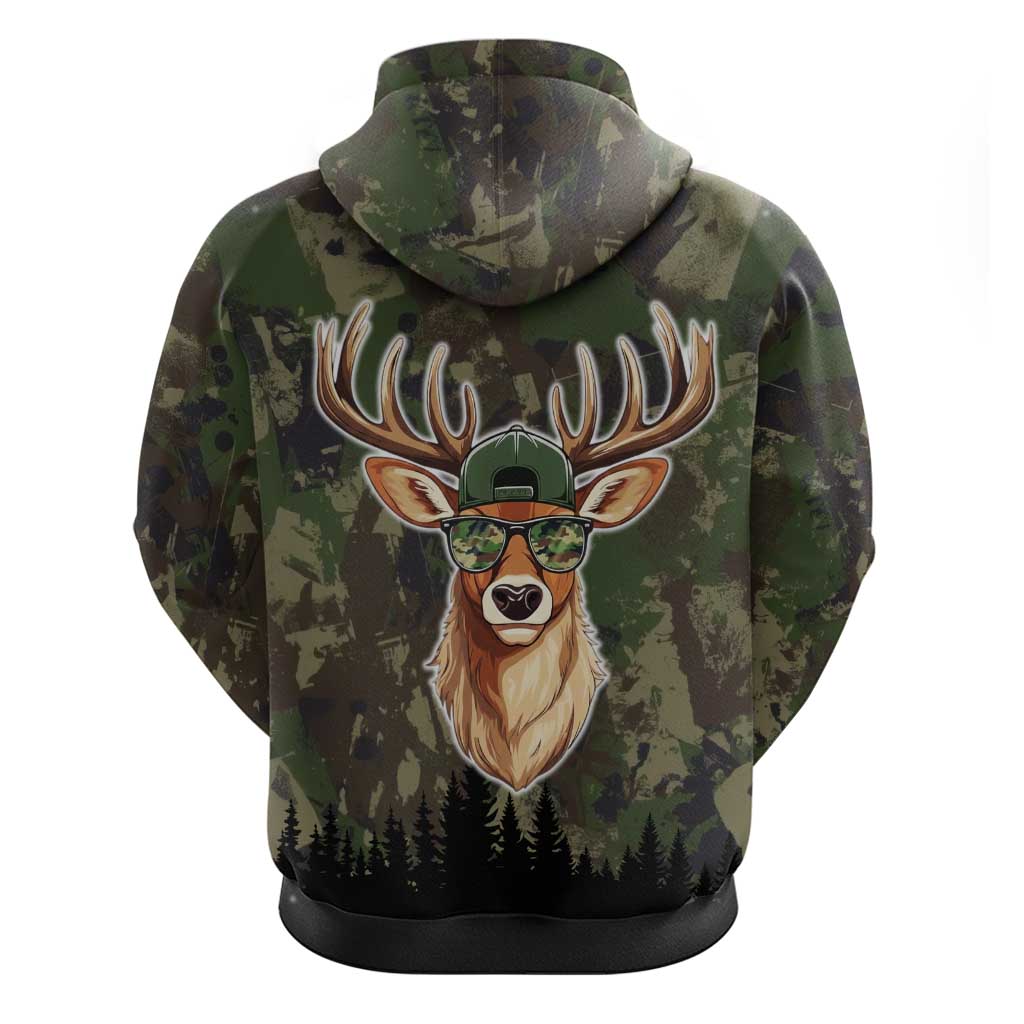 Deer 100 Days of School Zip Hoodie Camo Deer Adventure Forest