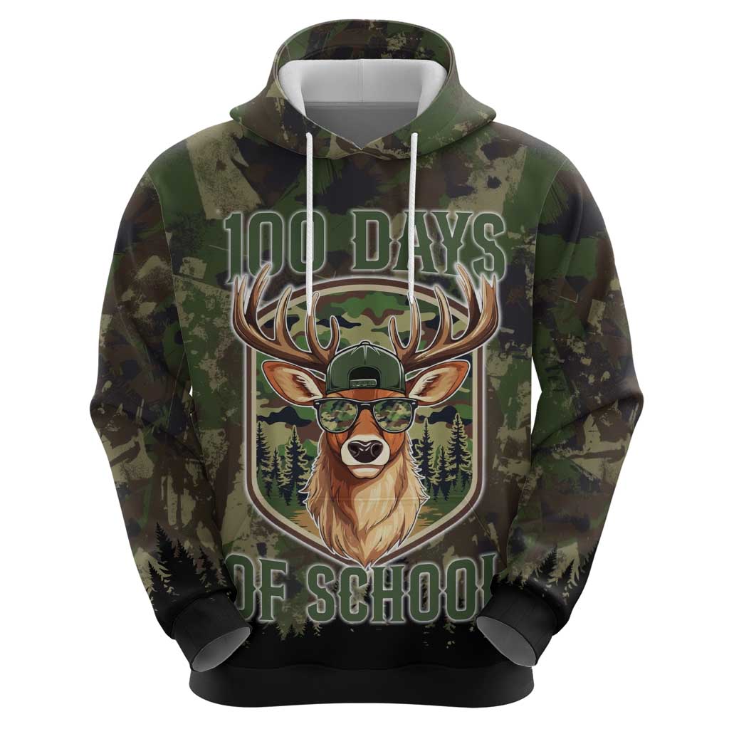 Deer 100 Days of School Zip Hoodie Camo Deer Adventure Forest