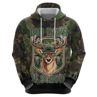 Deer 100 Days of School Zip Hoodie Camo Deer Adventure Forest