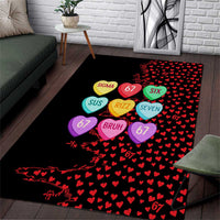 Valentine’s Day 67 Meme Six Seven Area Rug Gen Alpha Conversation Hearts