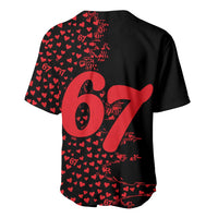Valentine’s Day 67 Meme Six Seven Baseball Jersey Gen Alpha Conversation Hearts