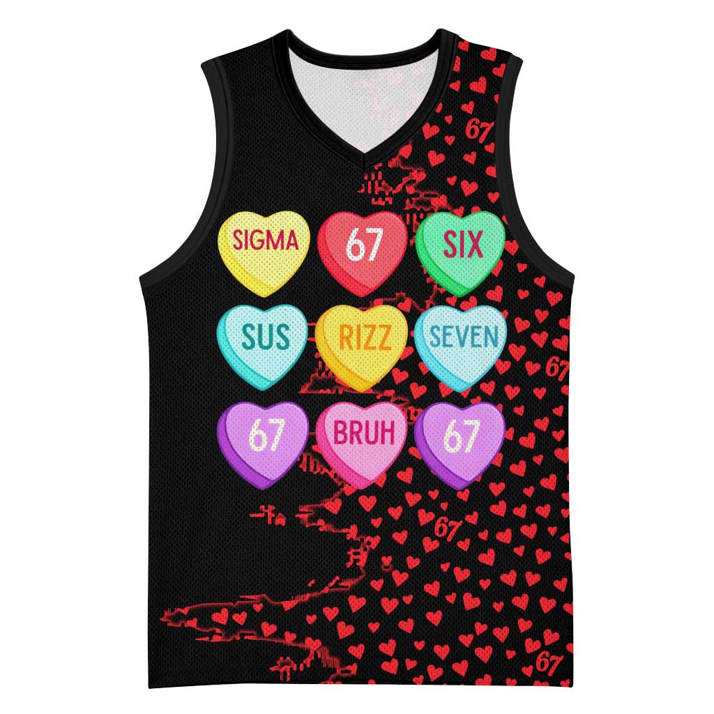 Valentine’s Day 67 Meme Six Seven Basketball Jersey Gen Alpha Conversation Hearts